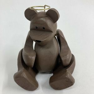 Pozy Bears "You Are My Angel" Wood Crafted Bear Figurine Brown 2010